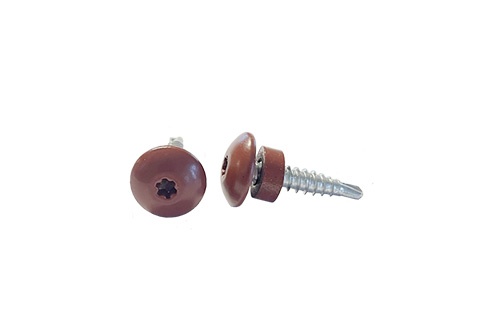 Corona Överlappskruv 4,8x23 mm, Mörkröd 250 st