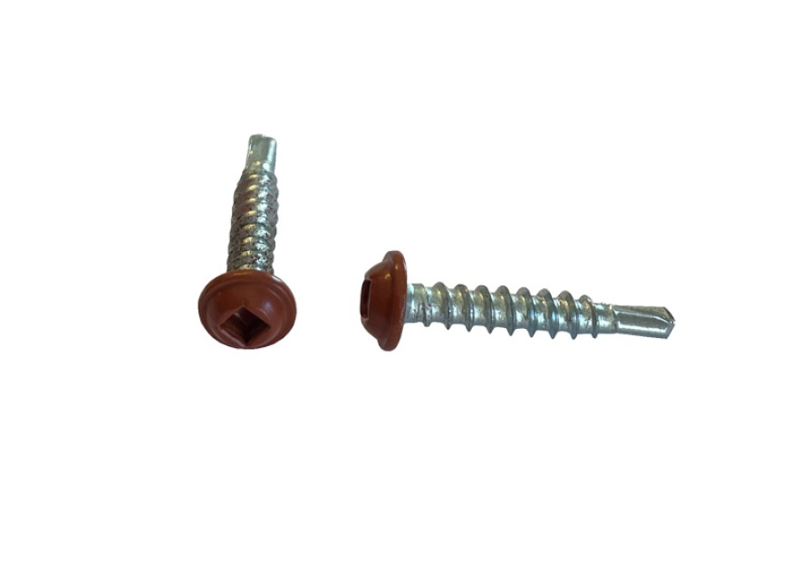 Fönsterbleckskruv borrspets 3,5x20 mm, Tegelröd 50 st