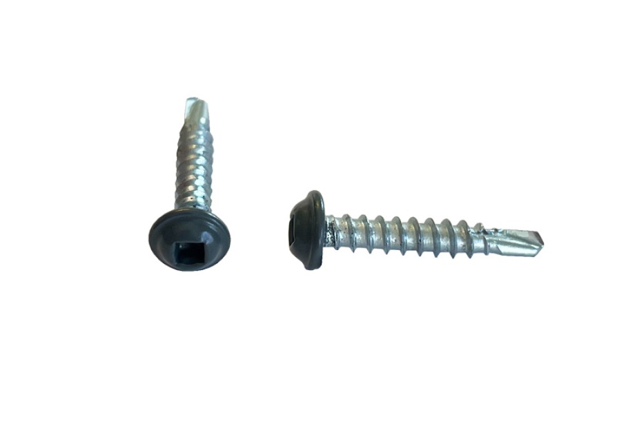 Fönsterbleckskruv borrspets 3,5x20 mm, Mörkgrå 50 st