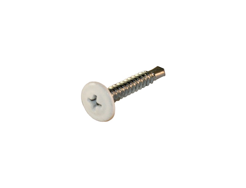 Montageskruv Borrspets 4,2x25 mm, Vit 500 st