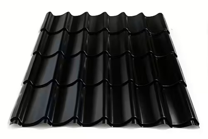 Takpanna Solstad Svart 0.5 mm i gruppen Produkter / Tak / Takplåt / Takpanna i plåt hos Norosteel AB (100051r)