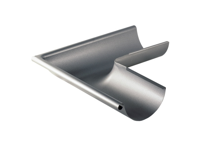 Rännvinkel Ytter 90° , Silver 125 mm i gruppen Produkter / Tak / Takavvattning / Välj efter produkt / Rännvinkel 45° & 90° hos Norosteel AB (102327)