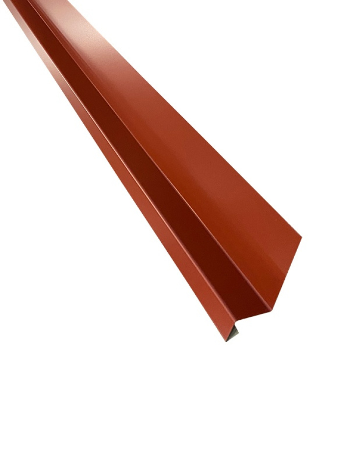 Sockelbeslag 25x2500 mm, Mörkröd i gruppen Produkter / Plåtbeslag / Fasadbeslag / Sockelbeslag hos Norosteel AB (103028)
