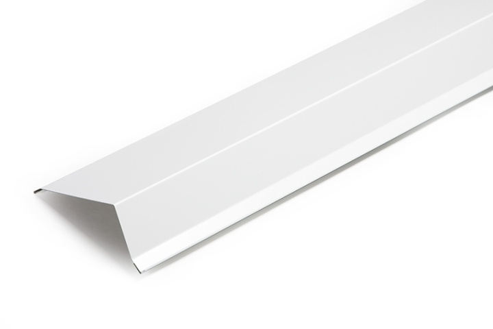 Vindskiva 125x60x2500 mm / 0,5 mm, Vit i gruppen Produkter / Plåtbeslag / Takbeslag / Vindskiva hos Norosteel AB (103044)