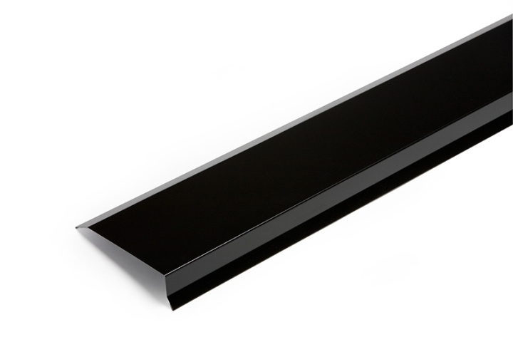 Vindskiva 155x70x2500mm / 0,5 mm, Svart i gruppen Produkter / Plåtbeslag / Takbeslag / Vindskiva hos Norosteel AB (103045)