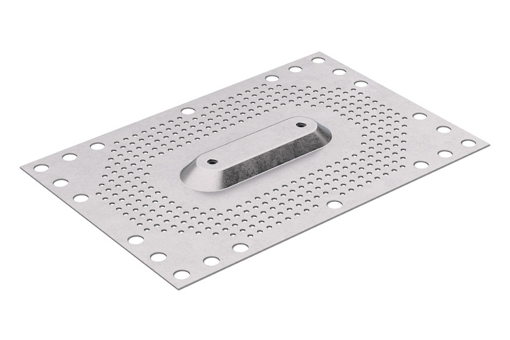 Tätplåt med förhöjning i gruppen Produkter / Tak / Taksäkerhet / Snörasskydd hos Norosteel AB (105942)