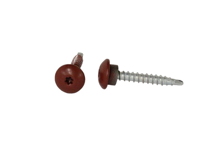 Corona Farmarskruv 4,8x35 mm, Mörkröd 250 st i gruppen Produkter / Infästning / Trä / Farmarskruv hos Norosteel AB (108092)