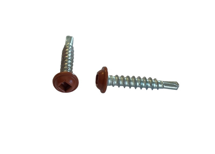 Fönsterbleckskruv borrspets 3,5x20 mm, Tegelröd 50 st i gruppen Produkter / Infästning / Trä / Bleckskruv hos Norosteel AB (108140)