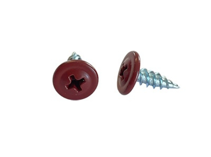 Montageskruv Vass Spets 4,2x13 mm, Mörkröd 50 st i gruppen Produkter / Infästning / Trä / Montageskruv hos Norosteel AB (108174)
