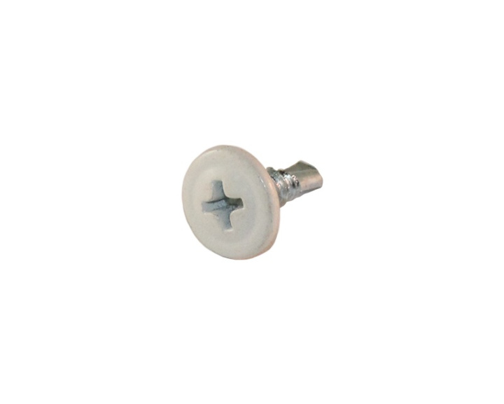 Montageskruv Borrspets 4,2x13 mm, Vit 50 st i gruppen Produkter / Infästning / Trä / Montageskruv hos Norosteel AB (108181)