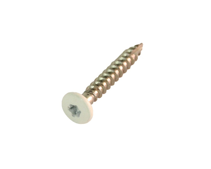 Rännkroksskruv Rostfri 4,8x35 mm, Vit 50 st i gruppen Produkter / Tak / Takavvattning / Välj efter produkt / Skruv & tillbehör hos Norosteel AB (108252)