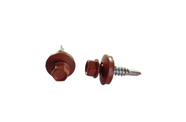 Lättbalkskruv 5,5x25 mm, Tegelröd 250 st i gruppen Produkter / Infästning / Stål / Lättbalksskruv hos Norosteel AB (108301)