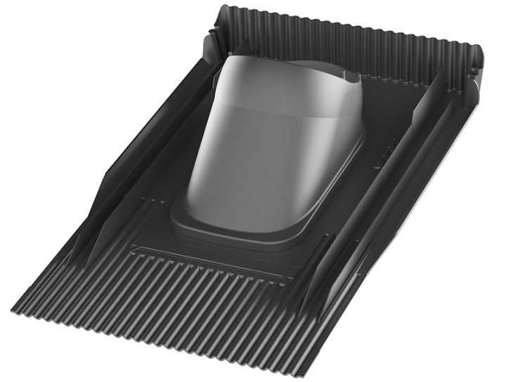 Vilpe Unitile Genomföring Svart i gruppen Produkter / Ventilation / Vilpe produkter hos Norosteel AB (109034)