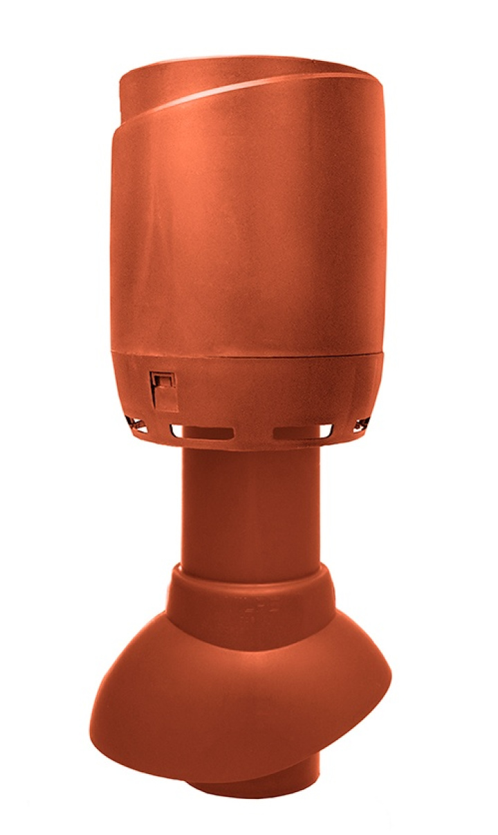 Avloppsluftare med hatt, Vilpe Flow P Ø 110 Tegelröd i gruppen Produkter / Ventilation / Vilpe produkter hos Norosteel AB (109044)