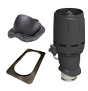Vilpe Komplett paket: Takfläkt ECo160P Flow Plåtpanna, Svart