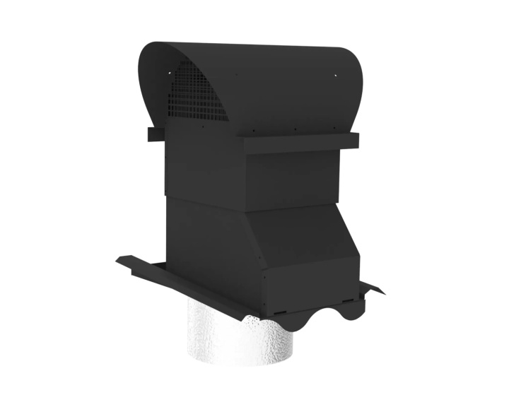 Ventilationshuv ställbar för 2-kup betongpannor, Svart i gruppen Produkter / Ventilation / Takhuvar hos Norosteel AB (109100)