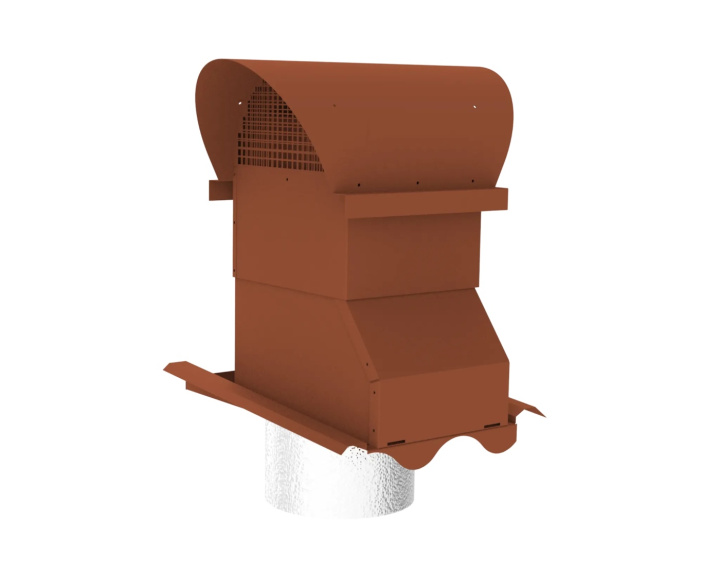 Ventilationshuv ställbar för 2-kup betongpannor, Tegelröd i gruppen Produkter / Ventilation / Takhuvar hos Norosteel AB (109101)