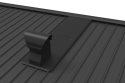 Ventilationshuv ställbar för profilerad plåt & klicktak, Svart