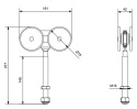 Hängrulle 56CX/S Metall bult 140mm 305 