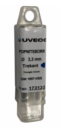 Popnitborr 3,3 mm trekantsfäste, 10 st